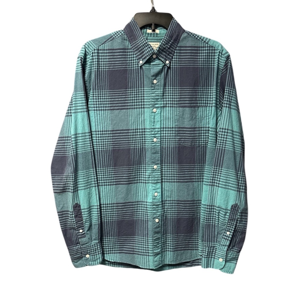 J. Crew Men’s Stretch Secret Wash Slim Fit Plaid Button-Down Shirt Size Large